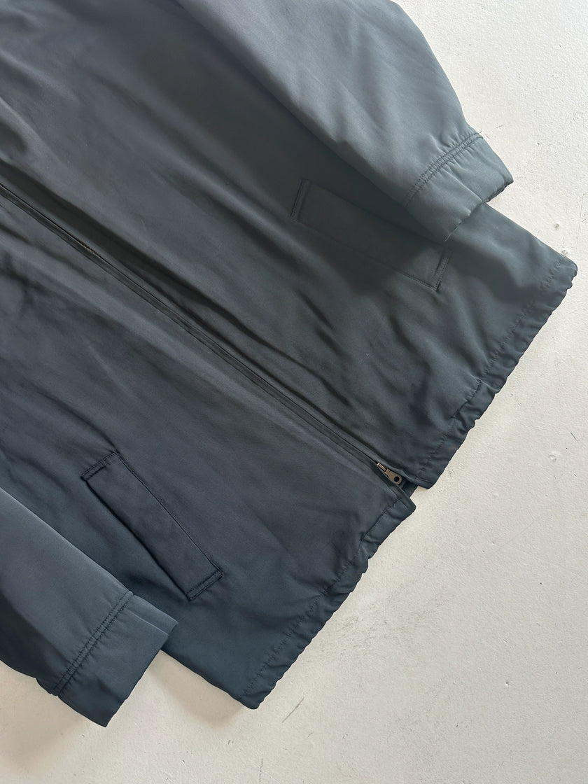 GIORGIO ARMANI - 1990s RIBBED HIGH NECK TWO WAY ZIP JACKET