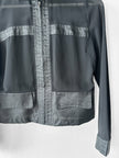 KANSAI YAMAMOTO - late 1990s CROP FIT SHEER JACKET WITH SATIN PANELING