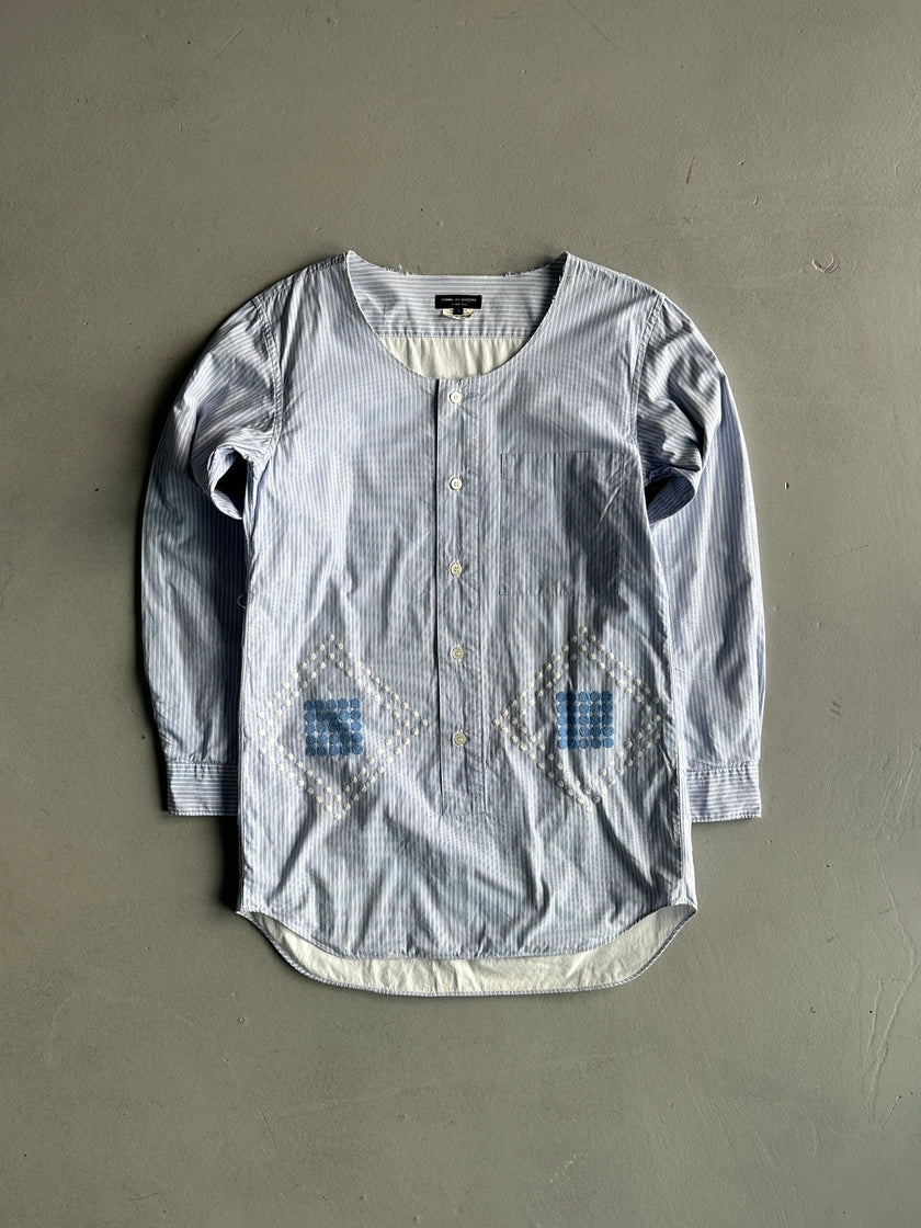 COMME DES GARÇONS HOMME PLUS - A/W 2013 EMBROIDERED STRIPED TUNIC