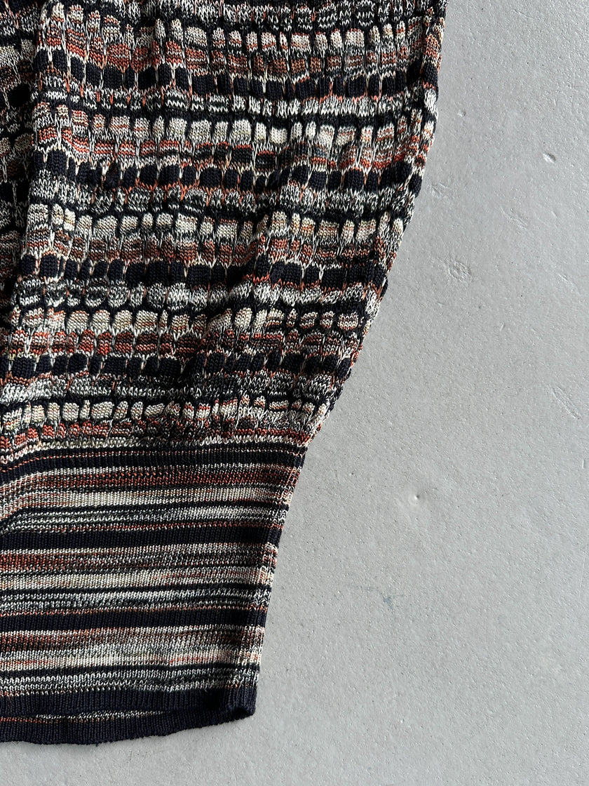 MISSONI - 1990s SHORT SLEEVE KNIT TOP