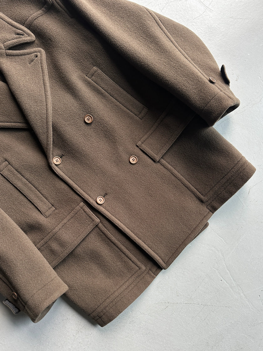 ISSEY MIYAKE MEN - F/W 1983 THREE WAYS COLLAR WOOL PEACOAT