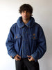 EMPORIO ARMANI 1980s DENIM AVIATOR JACKET WITH SHEARLING INTERIOR