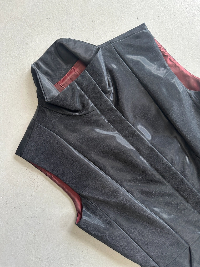 KENZO - 1990s GLITTERY CHIFFON VEST JACKET