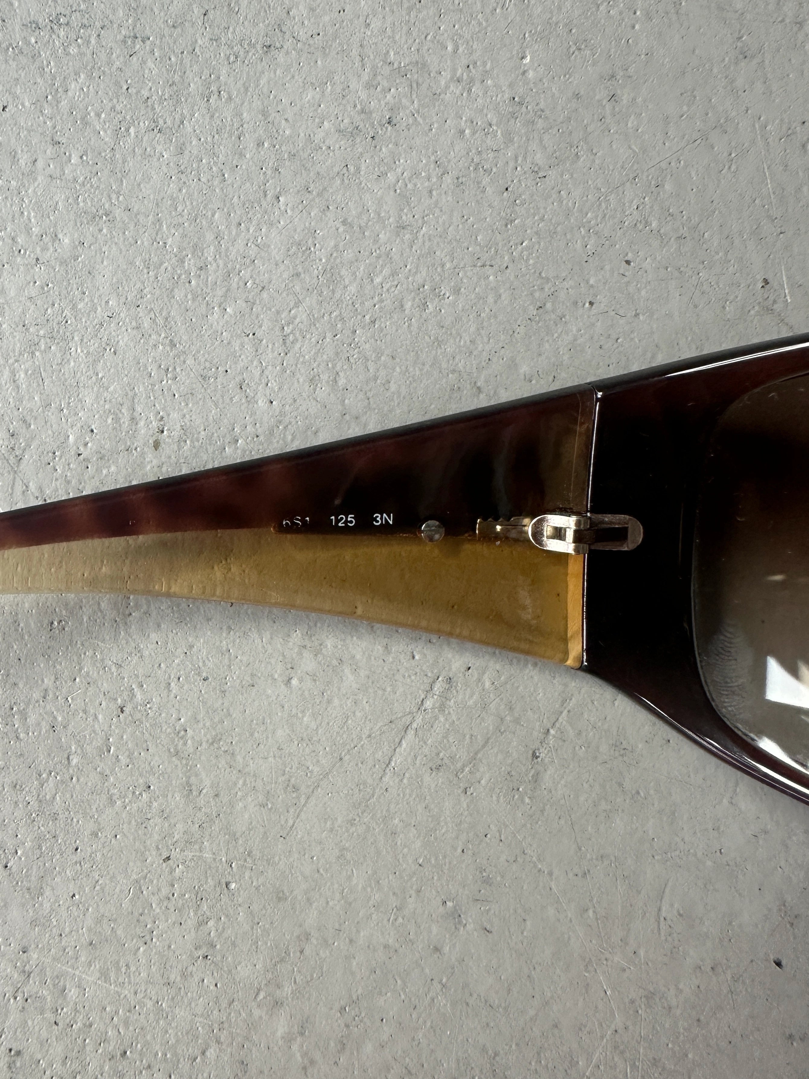 PRADA - 1990s OVERSIZED WRAP AROUND SUNGLASSES