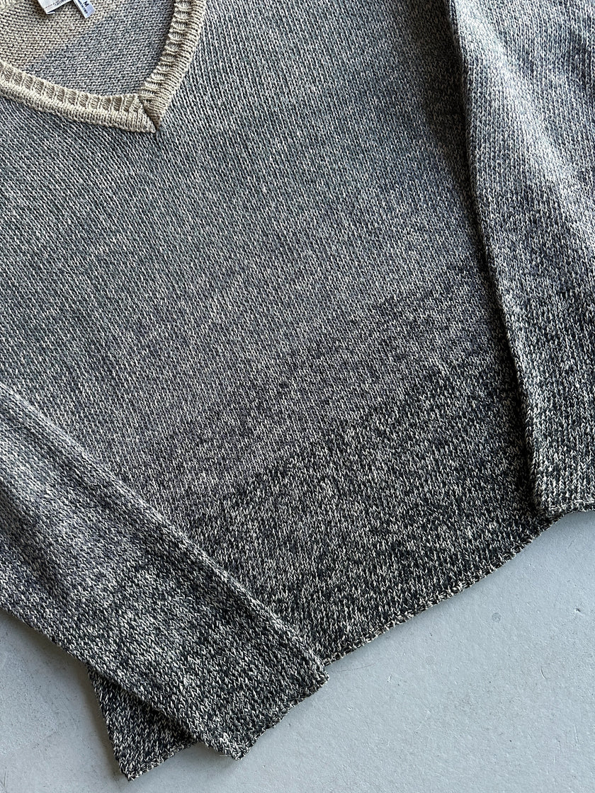 ARMANI JEANS - 1990s V NECK SOFT KNIT JUMPER