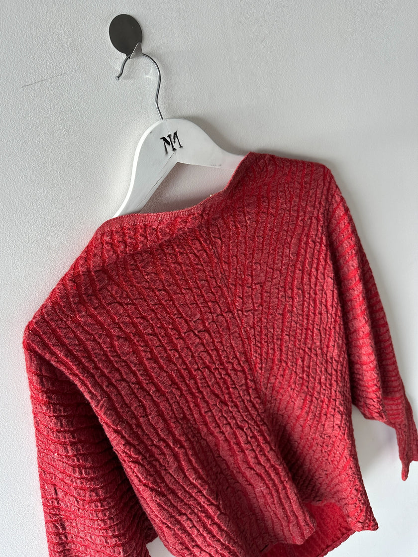ISSEY MIYAKE - 1980s SCULPTURAL LONG SLEEVE TOP