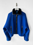 ISTANTE by GIANNI VERSACE - early 1990s CROP FIT BOMBER JACKET WITH CONTRASTING PLUSH COLLAR