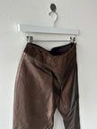GIANFRANCO FERRÉ - early 2000s METALLIC LEATHER AND SUEDE TROUSERS