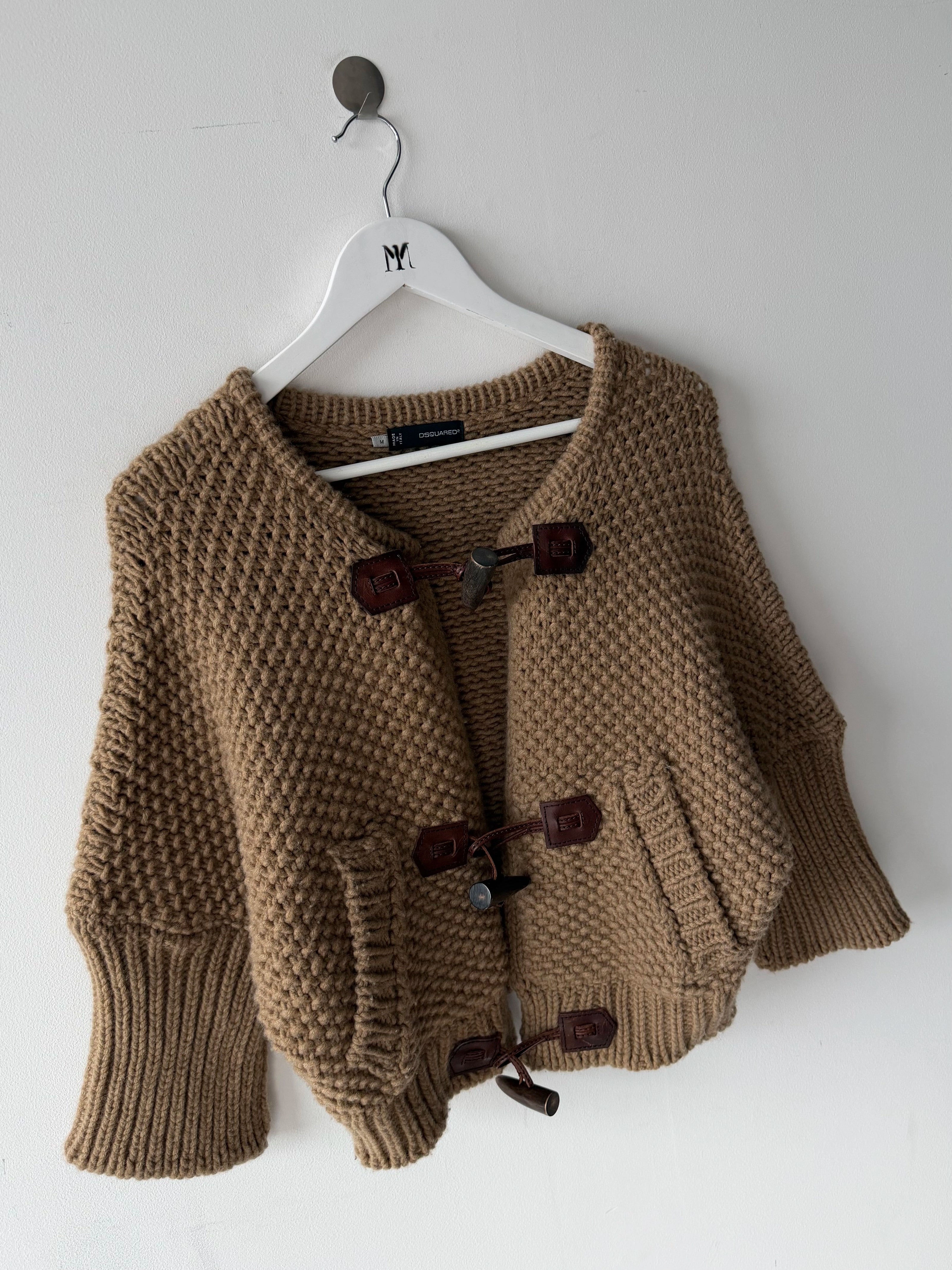 DSQUARED2 - F/W 2010 CHUNKY KNIT BOXY FIT CARDIGAN WITH TOGGLE CLOSURES