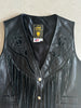 1980s LEATHER WESTERN VEST GILET