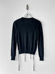 COMME DES GARÇONS -  S/S 2005 V NECK LONG SLEEVE KNIT TOP WITH LACING DETAILS