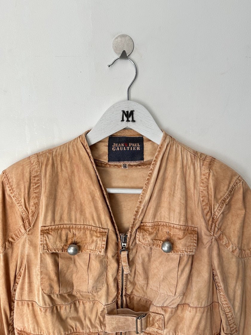 JEAN PAUL GAULTIER - early 2000s CROP FIT DYED JACKET
