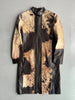 ANNA BIAGINI - 1990s CALF HAIR LEATHER LONG JACKET