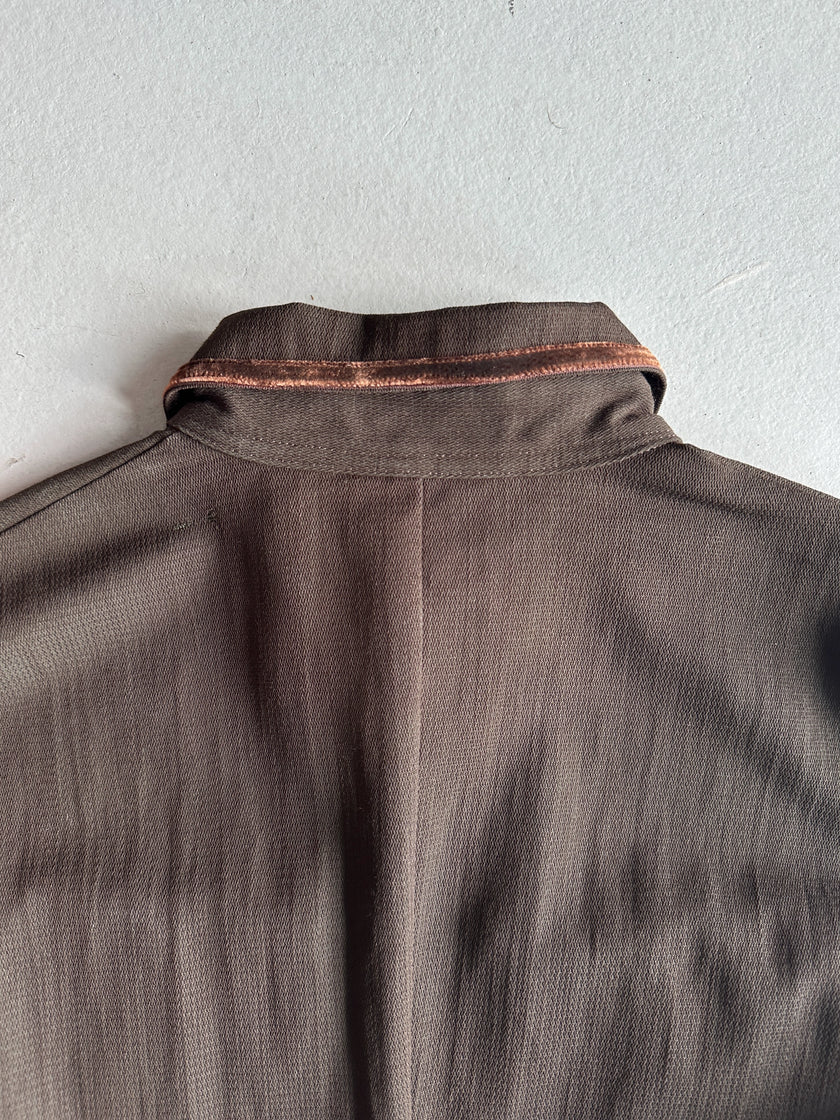 YOHJI YAMAMOTO Y's - 1990s BUTTONED MAXI DRESS WITH FRONT PLEATS