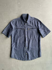 ARMANI JEANS - 1990s DENIM LOOK HALF SLEEVE SHIRT