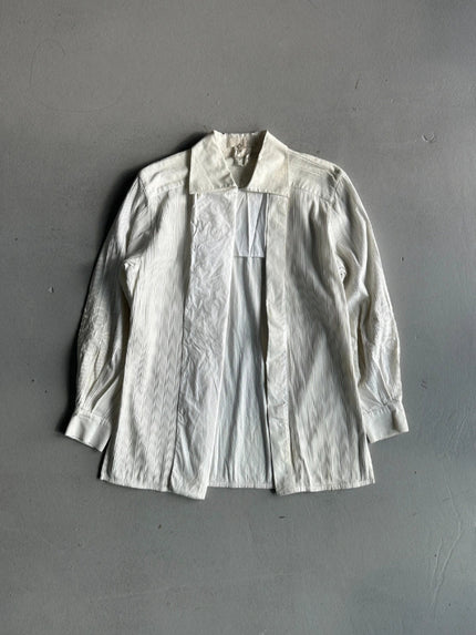 ESCADA - 1980s EMBROIDERED PLEATED BLOUSE