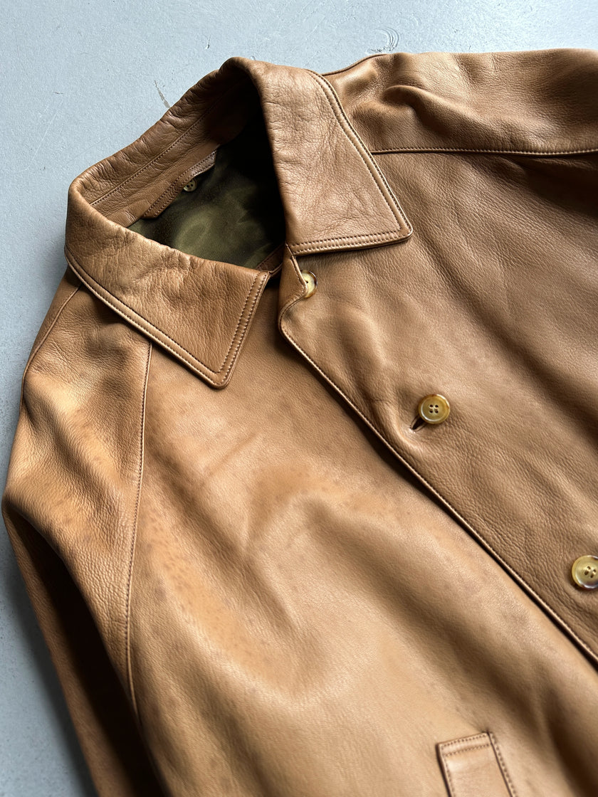 LOEWE - 1990s SOFT LEATHER BOMBER JACKET