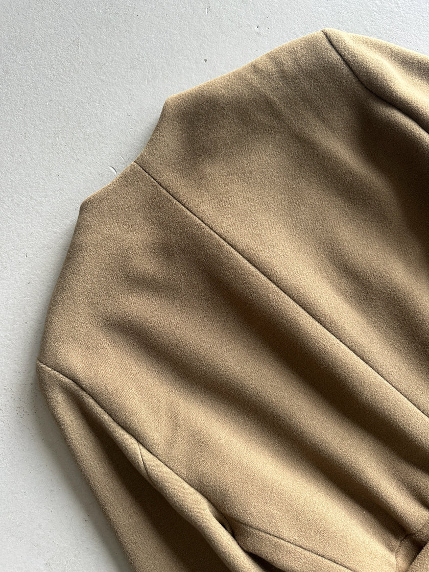 GIORGIO ARMANI - 1990s BELTED COLLARLESS COAT