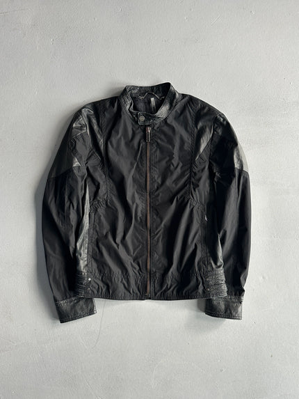 BIKKEMBERGS - 2000s LIGHT JACKET WITH LEATHER DETAILS