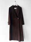 PIERRE CARDIN - 1990s LONG FITTED COAT WITH SINGLE BUTTON CLOSURE