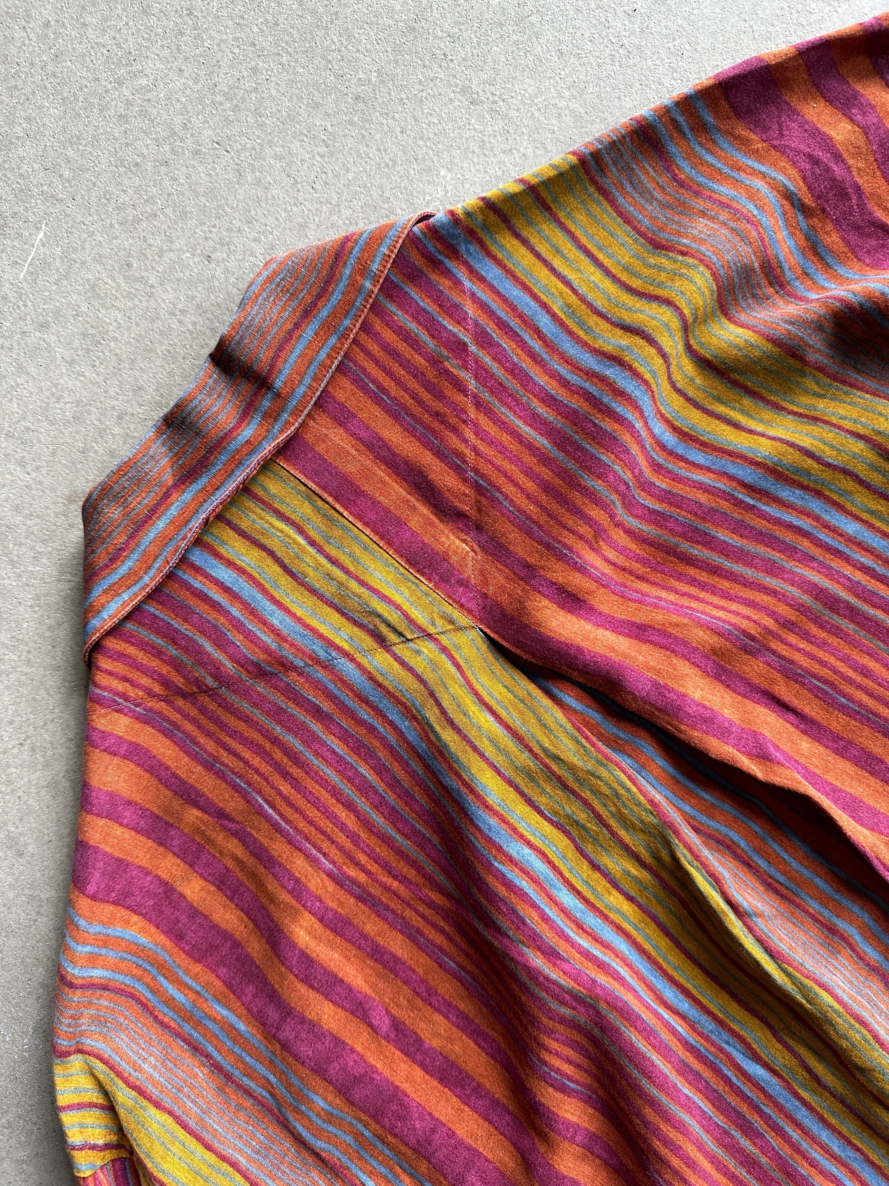 KENZO - 1980s MUTLICOLOR STRIPED SHIRT