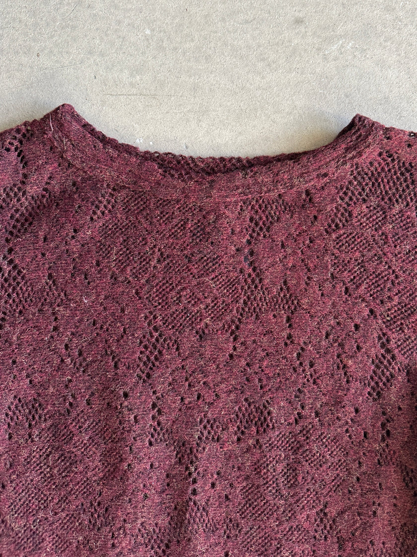 YOHJI YAMAMOTO - 2000s ASYMMETRICAL WOOL MESH TOP