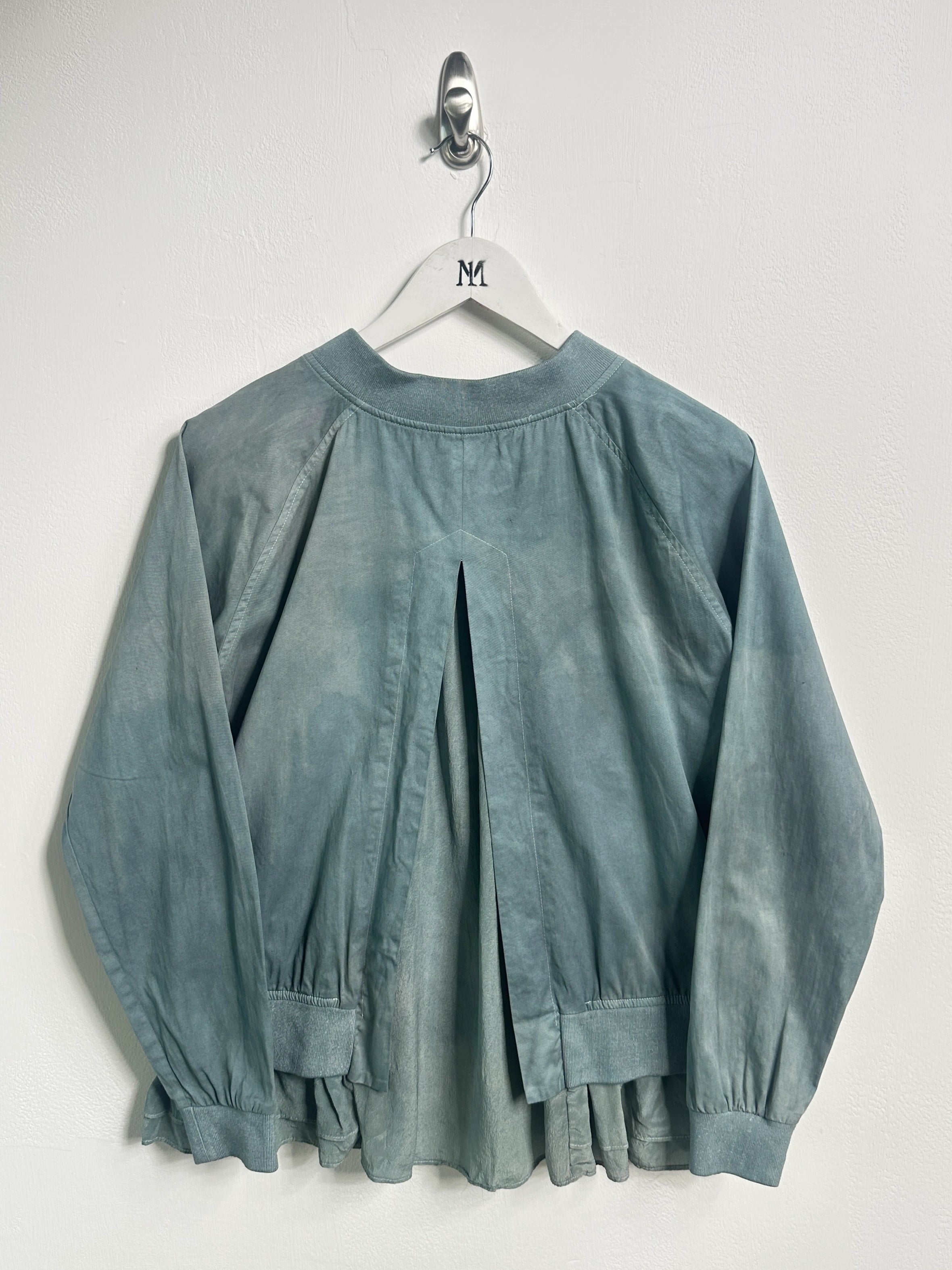 YOHJI YAMAMOTO Y'S - 1990s DYED BOMBER JACKET WITH SILK HEM AND BACK DETAIL