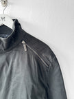 BIKKEMBERGS - early 2000s LOGO TAPE AT BACK BIKER JACKET