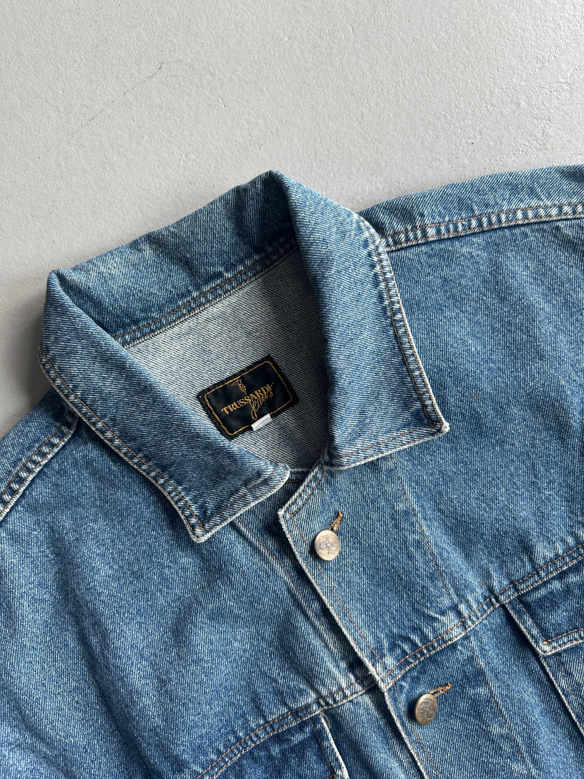 TRUSSARDI - 1990s MULTI POCKET DENIM JACKET