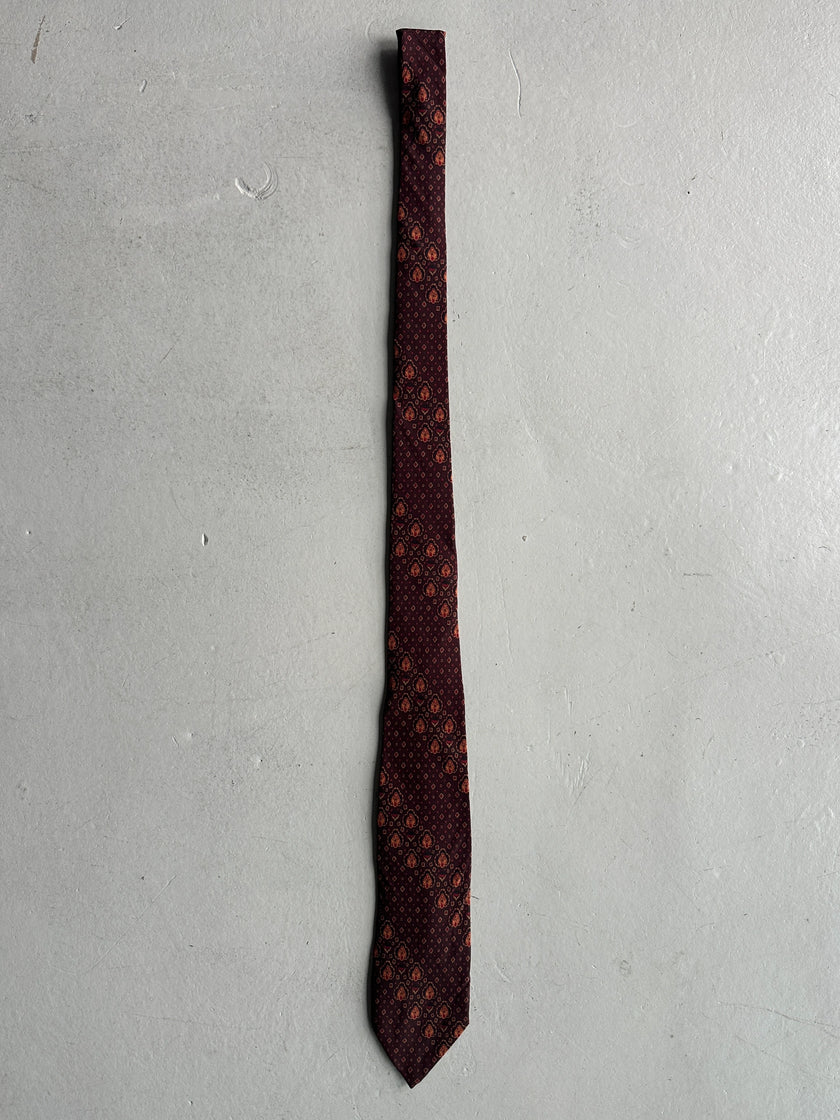 YVES SAINT LAURENT - 1990s SILK PATTERNED TIE