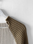 ITALIAN LABEL 2000s SLIM FIT RIBBED KNIT JUMPER