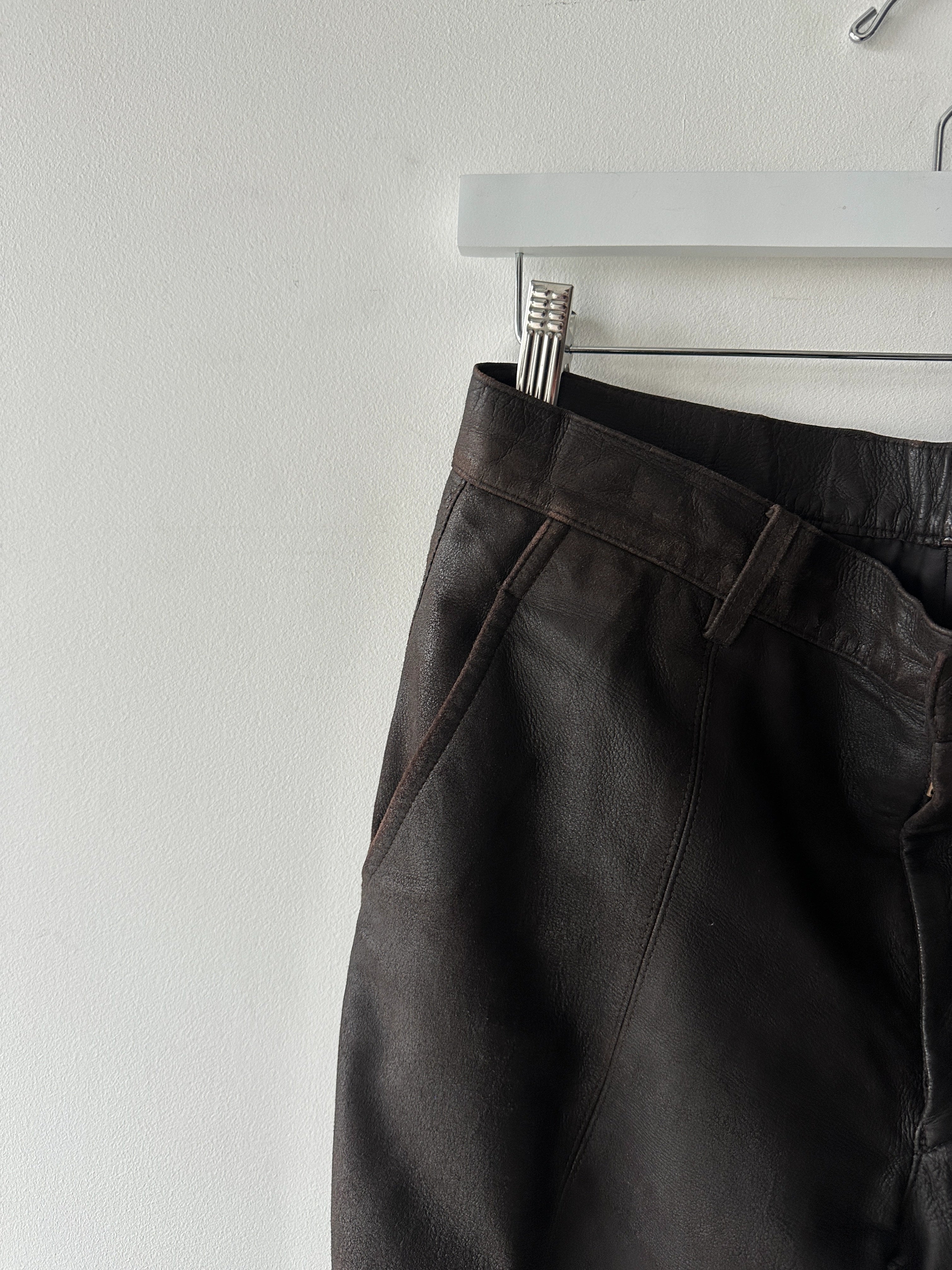 ISSEY MIYAKE MEN - F/W 2000 LEATHER TROUSERS