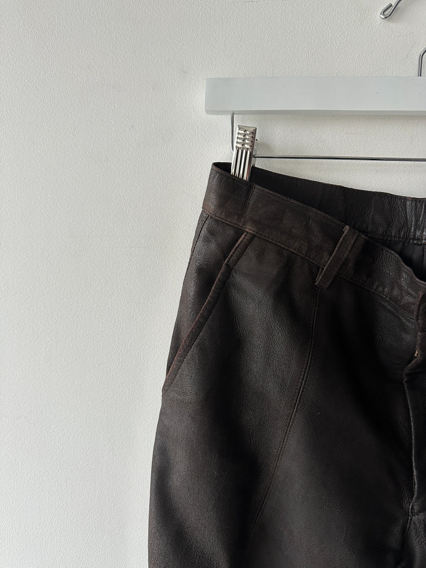 ISSEY MIYAKE MEN - F/W 2000 LEATHER TROUSERS