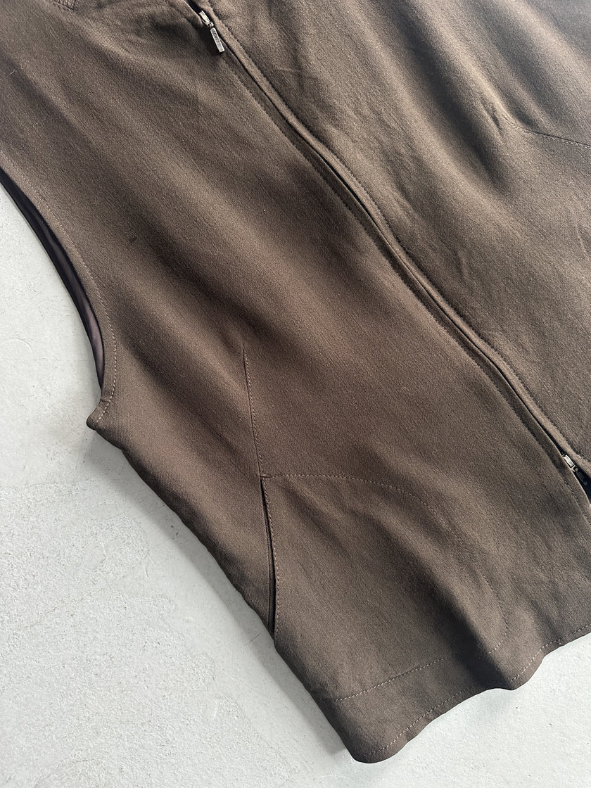HIROKO KOSHINO - 1990s ZIPPED VEST GILET