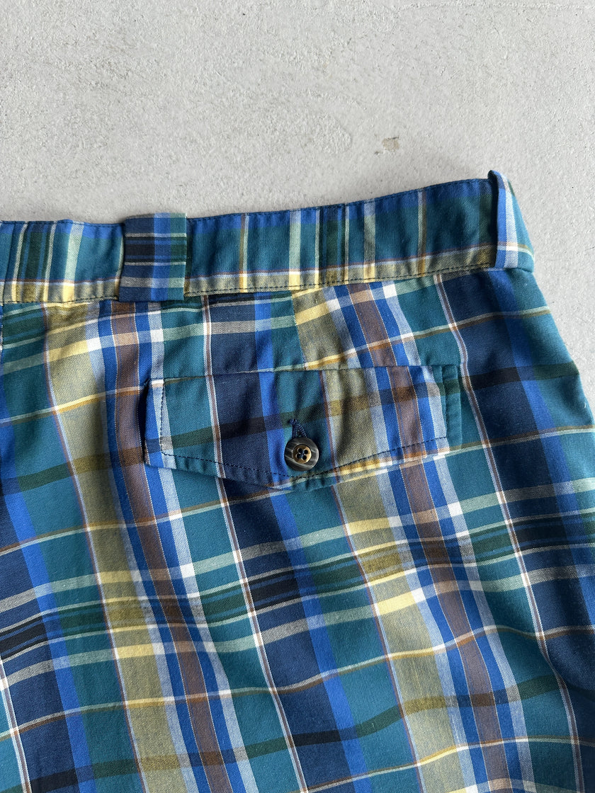 BURBERRYS - 1990s FRONT PLEATS BERMUDA SHORTS