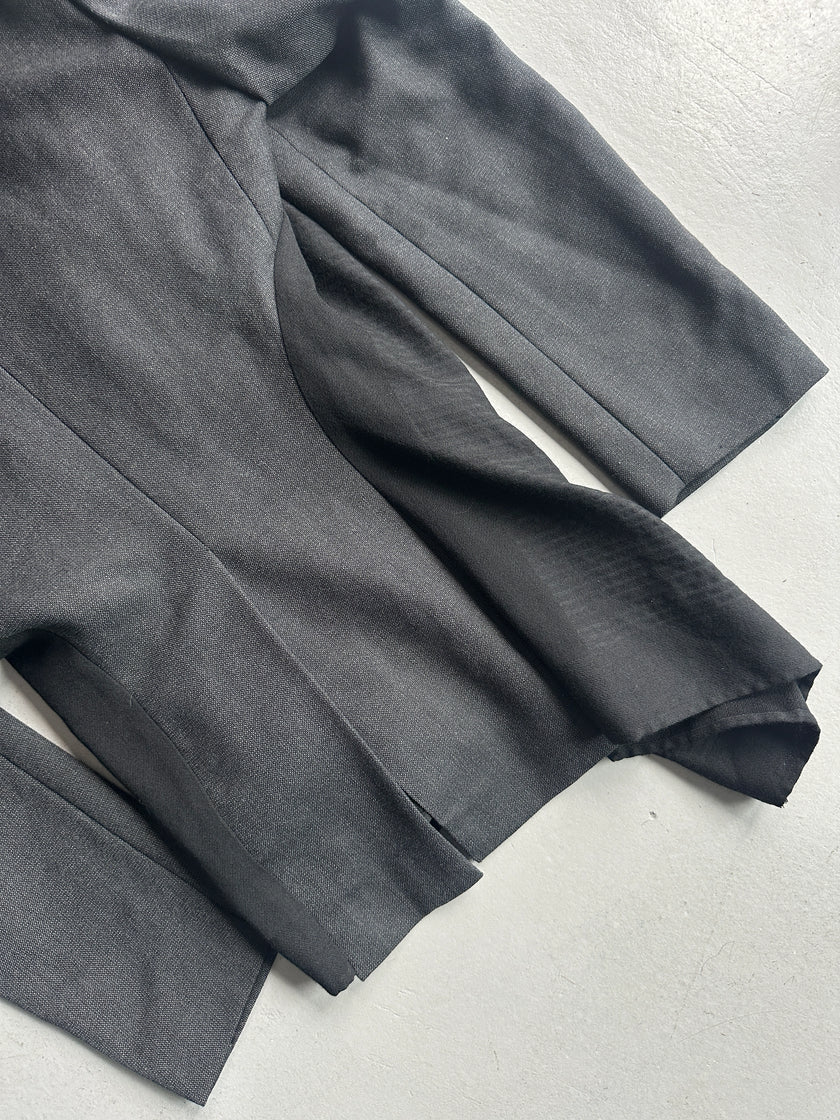 COMME DES GARÇONS - A/W 2003 ASYMMETRIC PANELED BLAZER WITH ZIP DETAIL