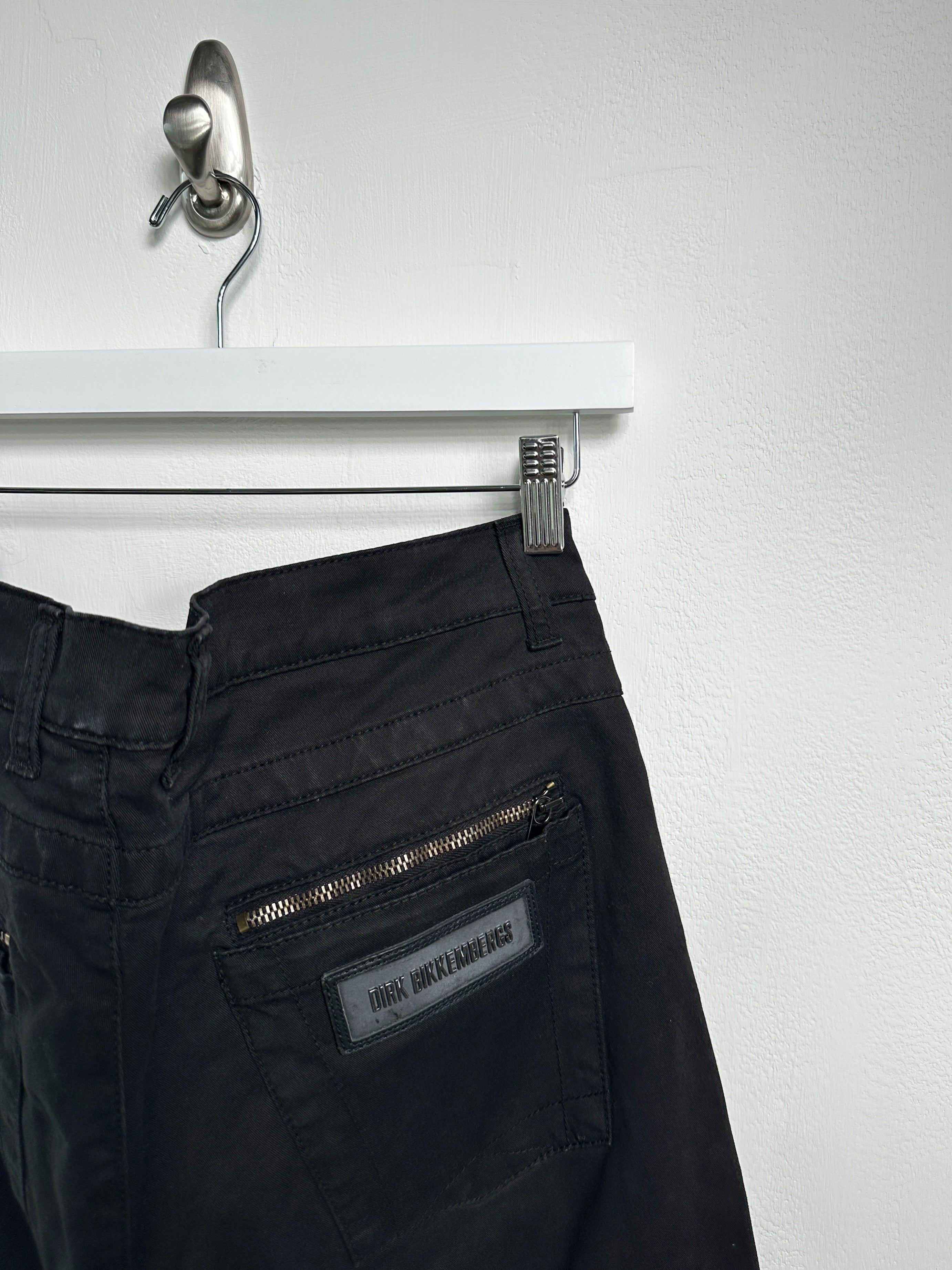 DIRK BIKKEMBERGS - early 2000s BIKER TROUSERS WITH ZIP DETAILS