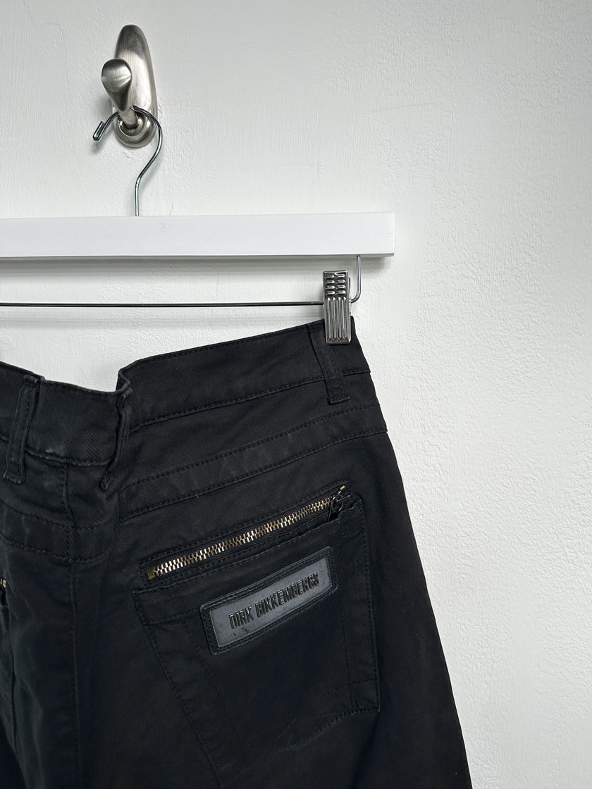 DIRK BIKKEMBERGS - early 2000s BIKER TROUSERS WITH ZIP DETAILS
