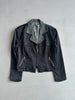 JANNE FAURE - 1990s CROP FIT JACKET WITH WOOL COLLAR