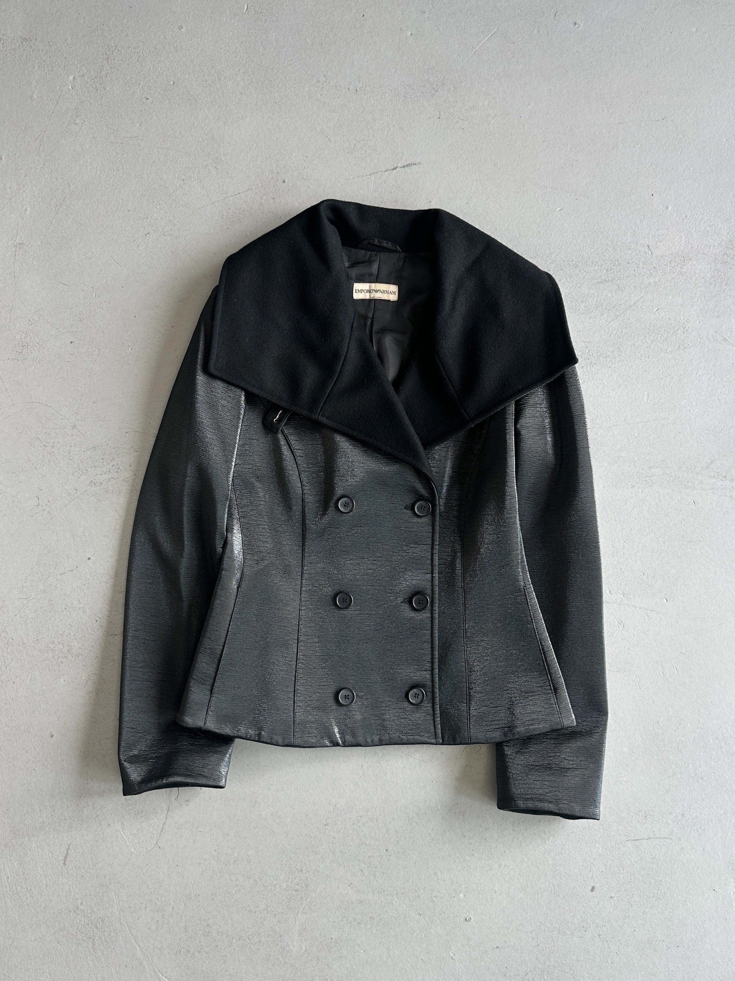 EMPORIO ARMANI - F/W 2002 METALLIC FINISH DOUBLE BREASTED JACKET