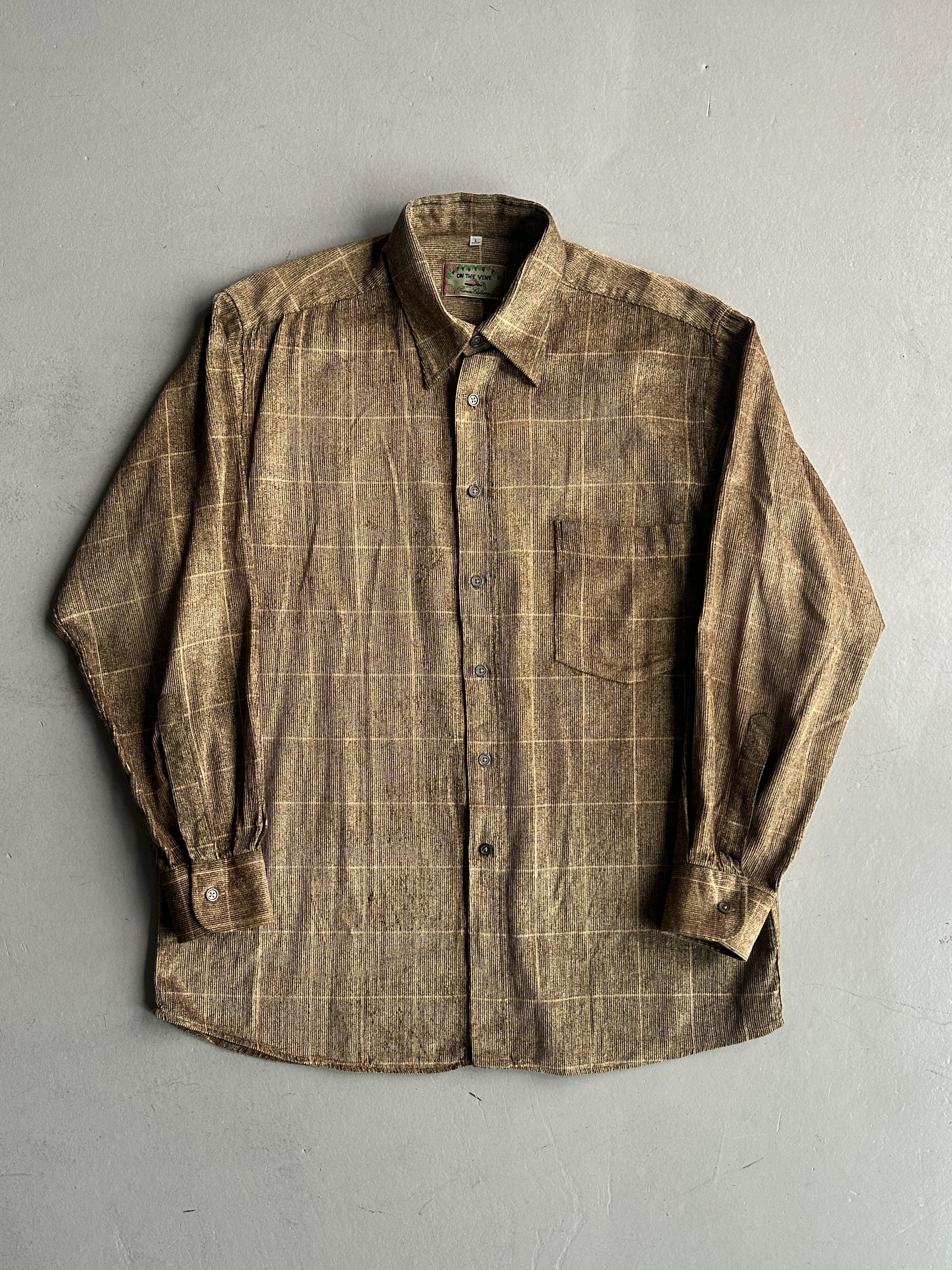 1990s RELAXED FIT CHENILLE LONG SLEEVE SHIRT