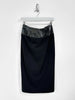 JEAN PAUL GAULTIER - A/W 1995 SAMPLE LONGUETTE SKIRT WITH LEATHER WAISTBAND