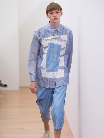 COMME DES GARÇONS SHIRT - S/S 2017 PATCHWORK LONG SLEEVE SHIRT