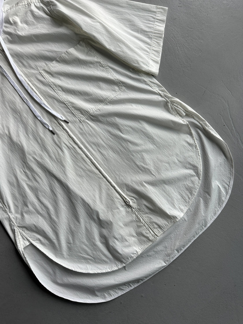 YOHJI YAMAMOTO Y's - S/S 1995 ASYMMETRICAL ZIP UP HOODED SHIRT