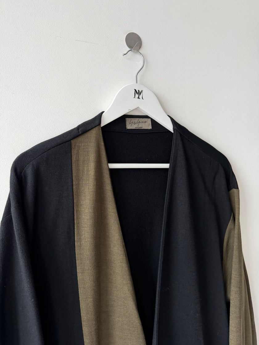 YOHJI YAMAMOTO - F/W 1996 BI-COLOUR LONG CARDIGAN