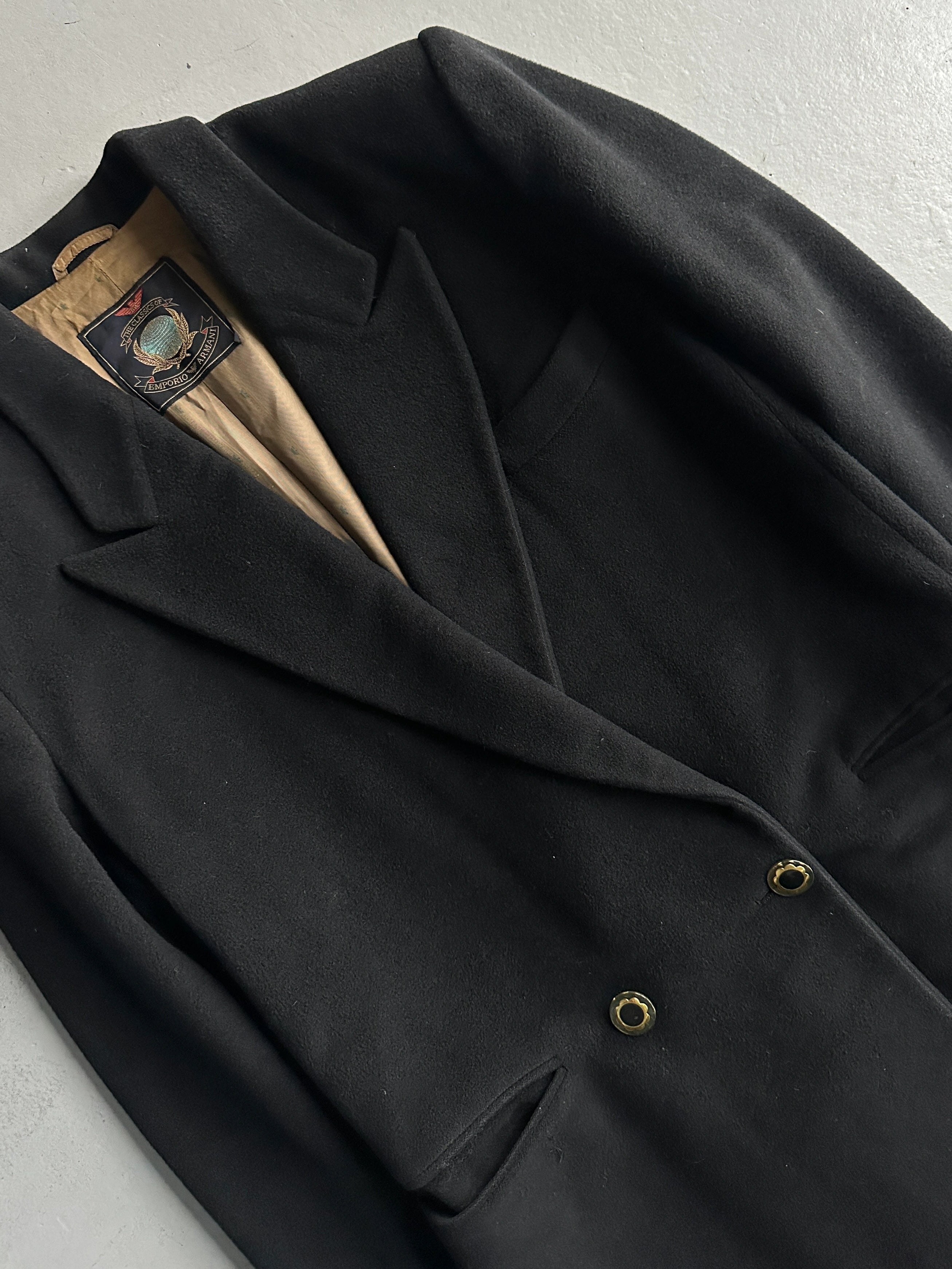 EMPORIO ARMANI - early 1990s WOOL AND CASHMERE LONG COAT