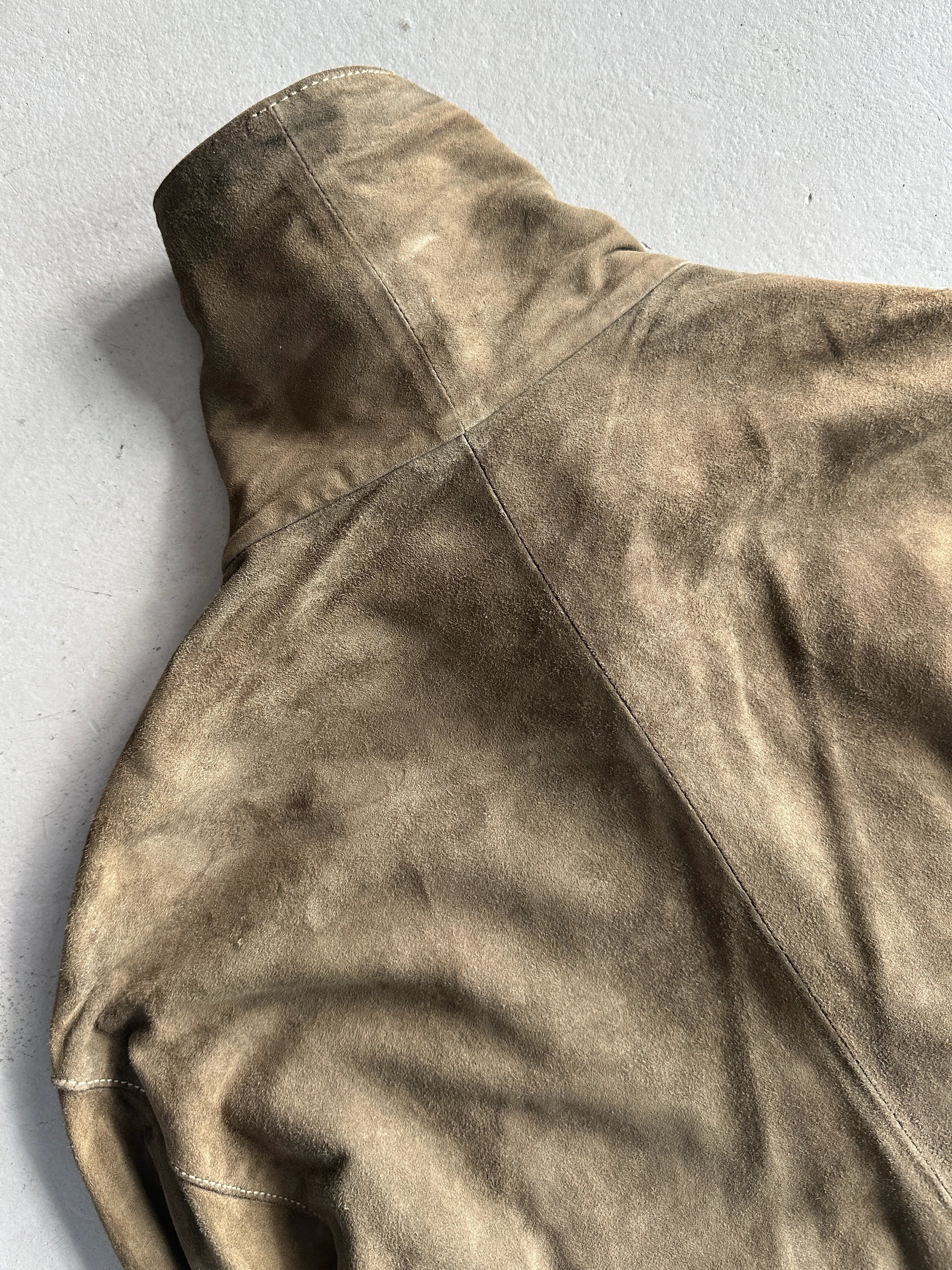 1990s CROP FIT BELTED SUEDE JACKET