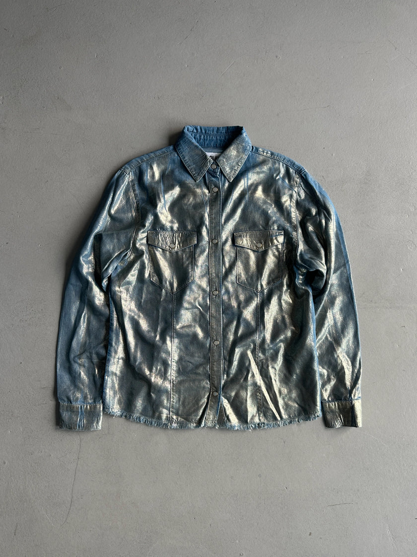 ICEBERG - 2000s METALLIC COATING SHIRT