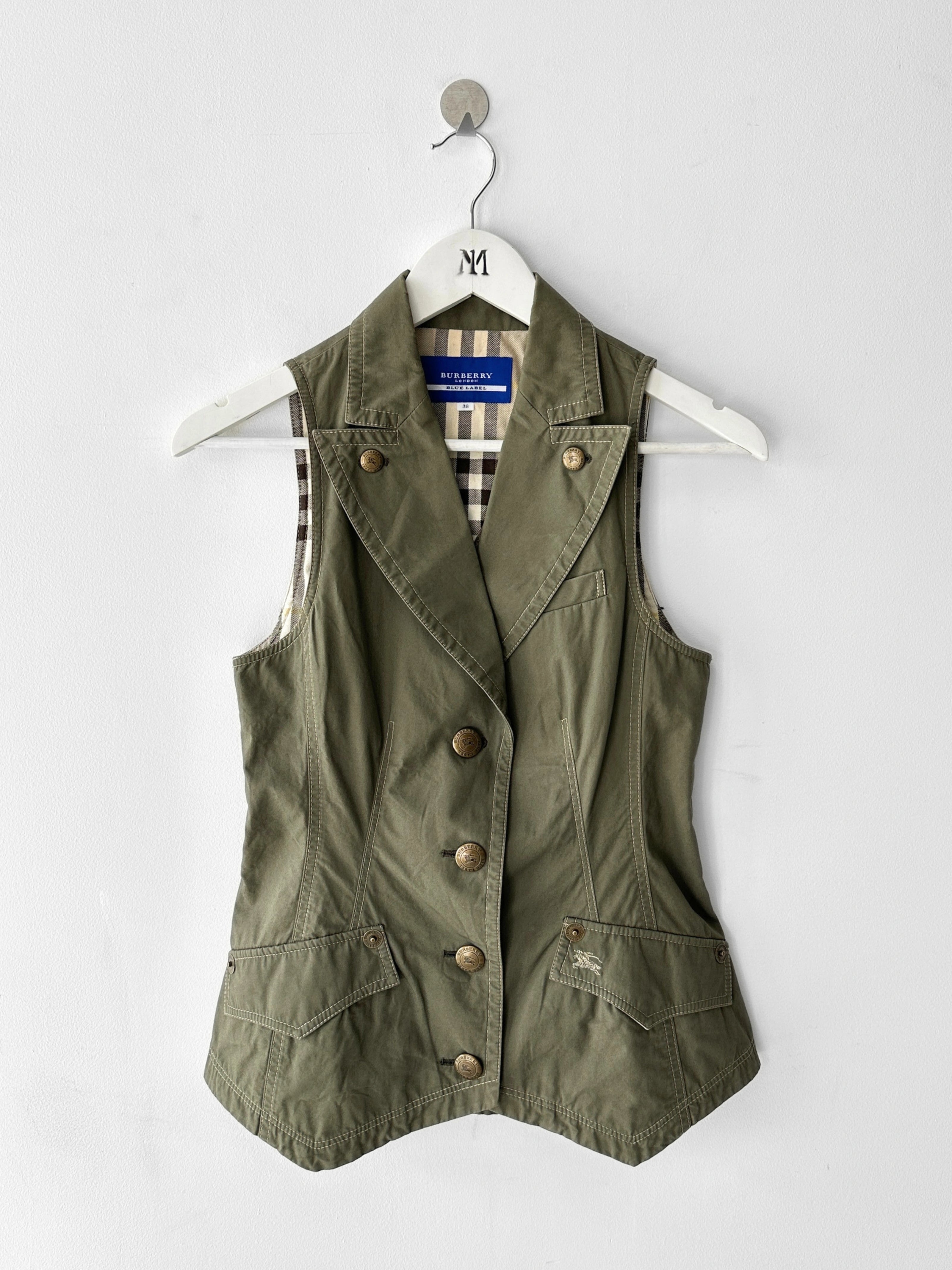 BURBERRY BLUE LABEL - early 2000s BUTTONED VEST GILET