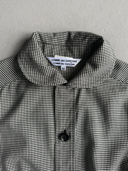 COMME DES GARÇONS - A/W 2018 BUTTONED FRONT GINGHAM CHECK COLLARED DRESS